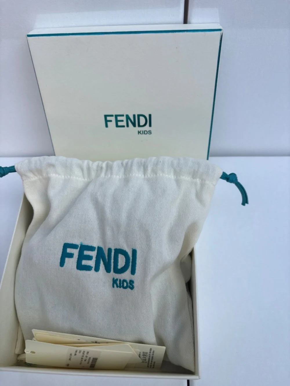 Authentic Fendi Kids FF Logo Monogram Tights Size II New Unworn
